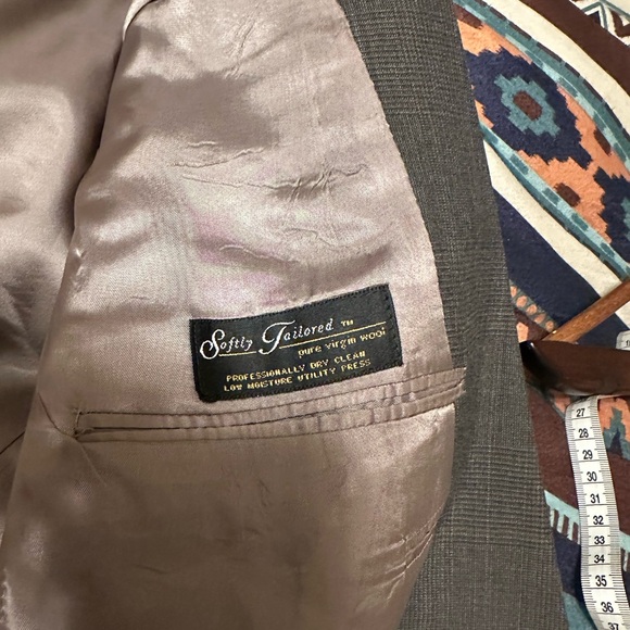 Vintage Hart Schaffner Marx Grey Tweed Blazer size 40R made in the USA - Picture 5 of 10